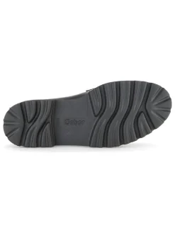 Leder-Mokassins in Schwarz