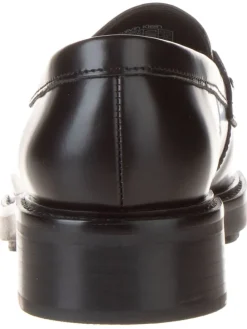 Leder-Mokassins in Schwarz