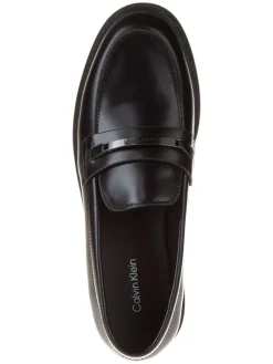 Leder-Mokassins in Schwarz