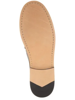 Leder-Mokassins in Schwarz