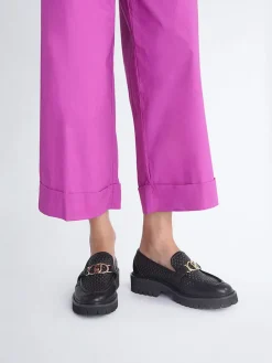 Leder-Mokassins in Schwarz