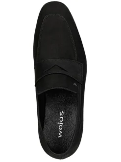 Leder-Mokassins in Schwarz