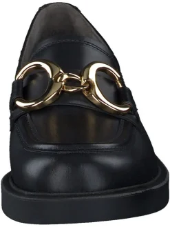 Leder-Mokassins in Schwarz