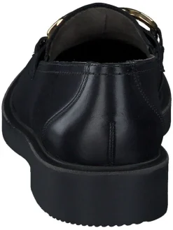 Leder-Mokassins in Schwarz