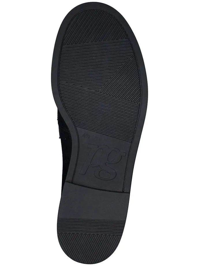 Leder-Mokassins in Schwarz