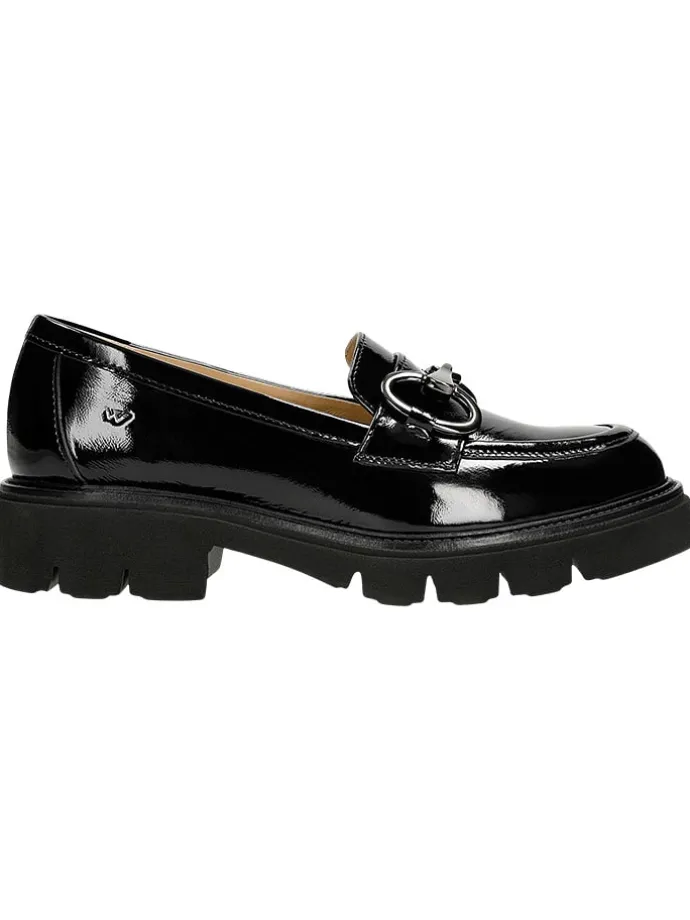 Leder-Mokassins in Schwarz