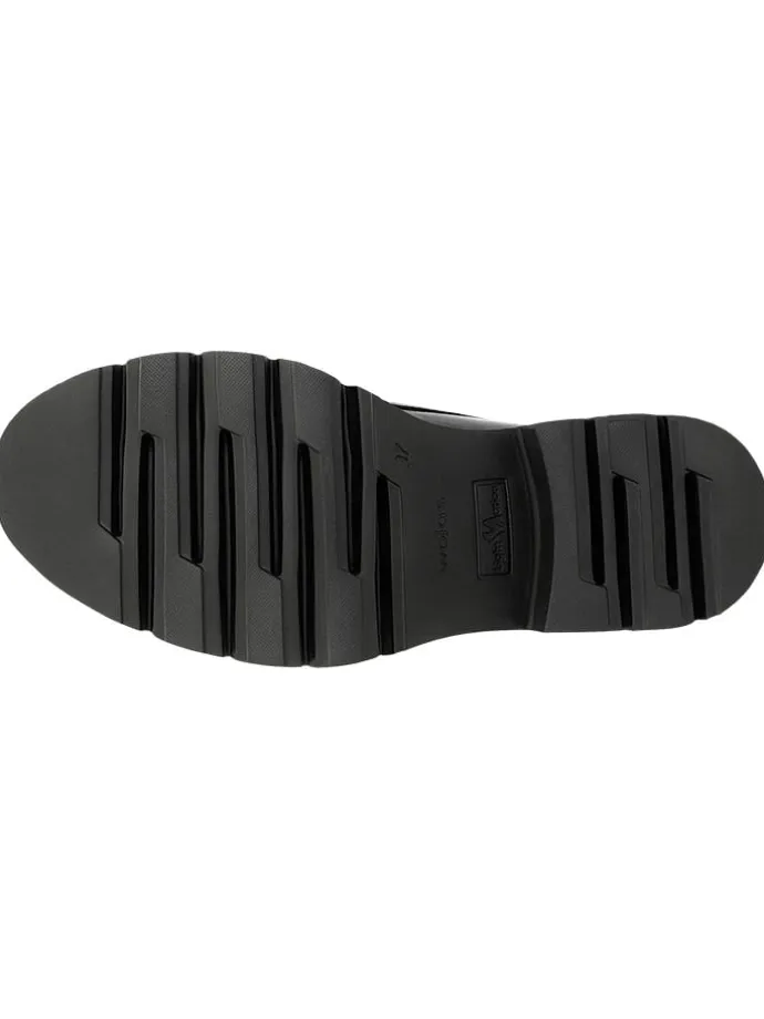 Leder-Mokassins in Schwarz