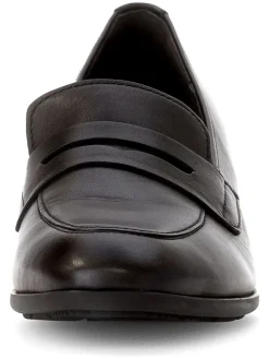 Leder-Mokassins in Schwarz