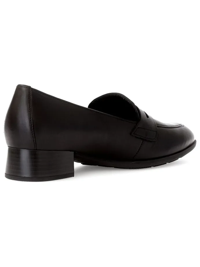 Leder-Mokassins in Schwarz