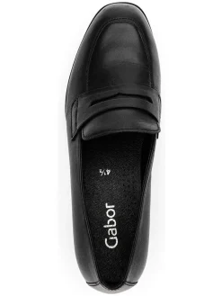 Leder-Mokassins in Schwarz