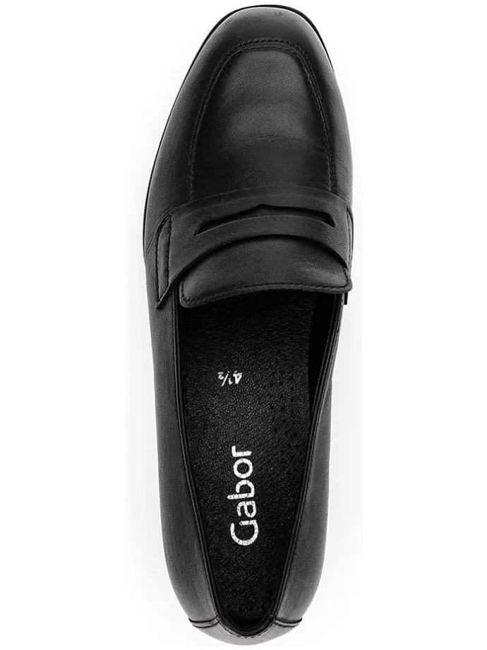 Leder-Mokassins in Schwarz