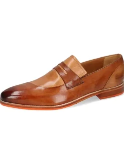 Leder-Mokassins "Leonardo 46" in Hellbraun