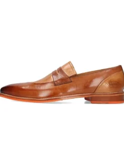 Leder-Mokassins "Leonardo 46" in Hellbraun