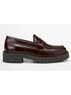 Leder-Mokassins "Phia" in Braun