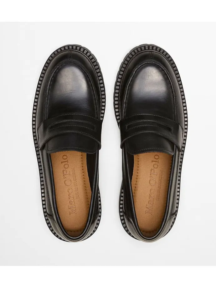 Leder-Mokassins "Phia" in Schwarz