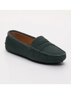 Leder-Mokassins "Thandie" in Grün