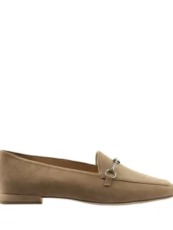 Leder-Mokassins "Vera" in Taupe