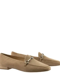 Leder-Mokassins "Vera" in Taupe