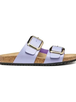 Leder-Pantoletten "Brionia" in Lila