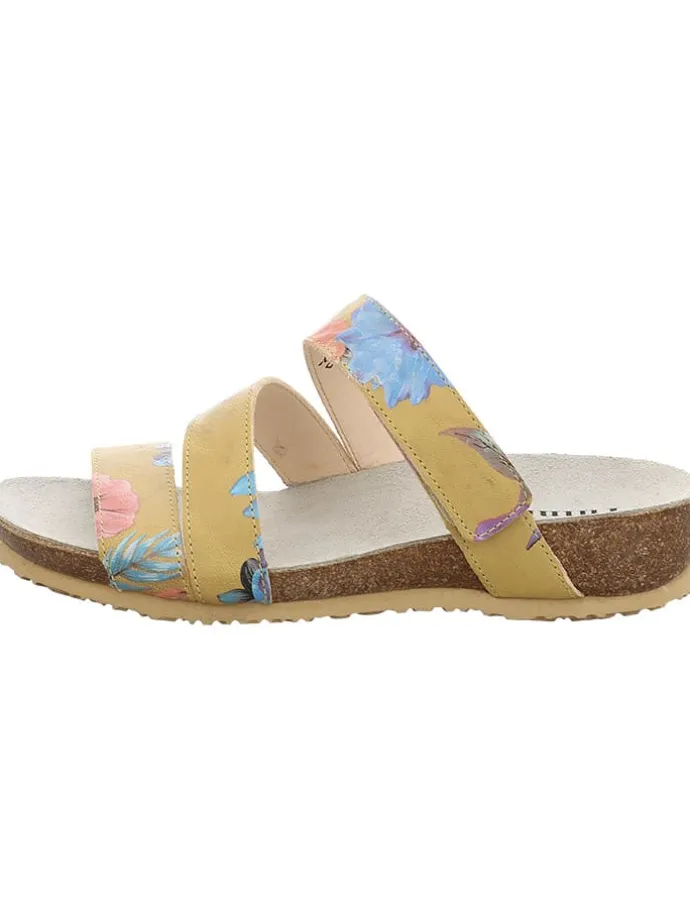 Leder-Pantoletten in Beige