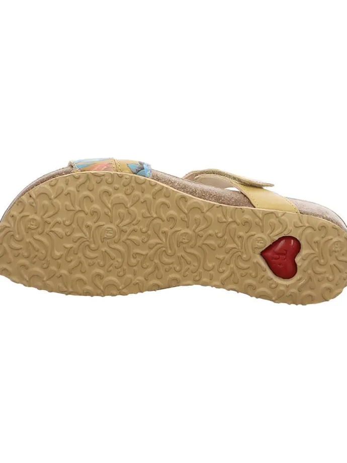 Leder-Pantoletten in Beige