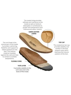 Leder-Pantoletten in Beige