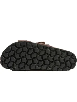 Leder-Pantoletten in Braun