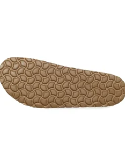 Leder-Pantoletten in Hellbraun