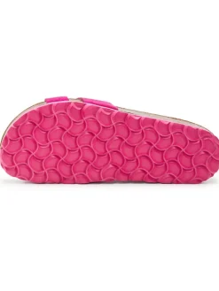 Leder-Pantoletten in Pink