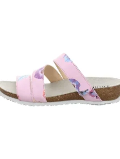 Leder-Pantoletten in Rosa