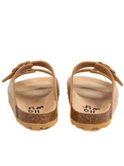 Leder-Pantoletten in Rosa