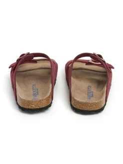 Leder-Pantoletten in Rot