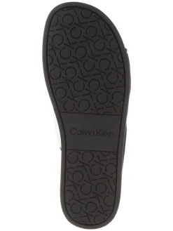 Leder-Pantoletten in Schwarz/ Weiß