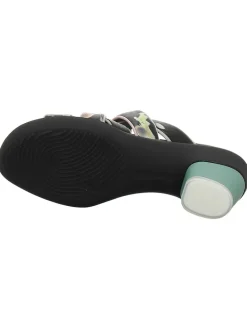 Leder-Pantoletten in Schwarz