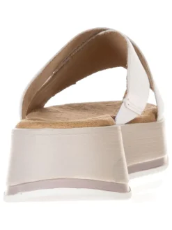 Leder-Pantoletten in Weiß