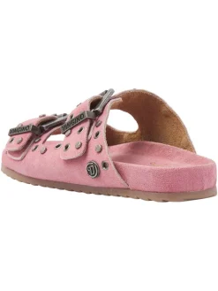 Leder-Pantoletten "Lizza" in Rosa