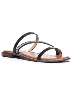 Leder-Pantoletten "Sozy Plus" in Schwarz