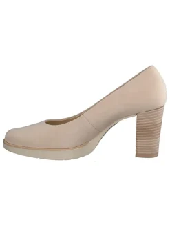 Leder-Pumps in Beige