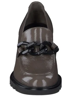 Leder-Pumps in Braun/ Schwarz