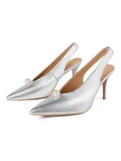 Leder-Pumps "Come Across" in Silber