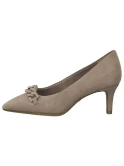 Leder-Pumps in Beige