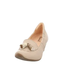 Leder-Pumps in Beige
