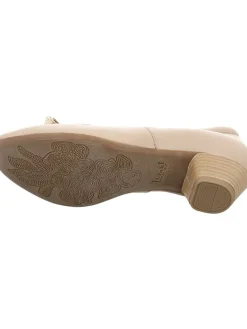 Leder-Pumps in Beige