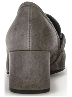 Leder-Pumps in Braun