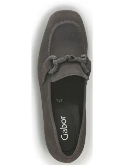 Leder-Pumps in Braun