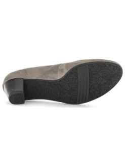 Leder-Pumps in Braun