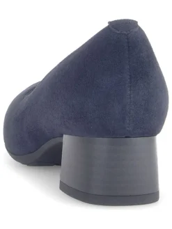 Leder-Pumps in Dunkelblau