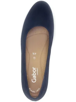 Leder-Pumps in Dunkelblau