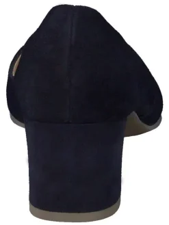 Leder-Pumps in Dunkelblau