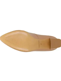 Leder-Pumps in Hellbraun